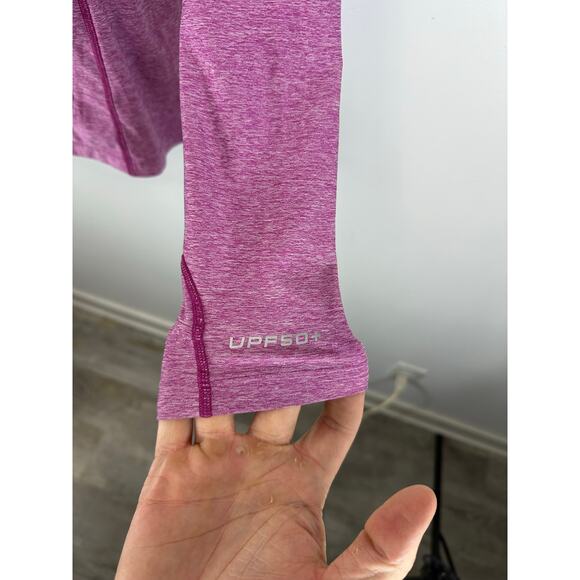 Coolibar Hoodie Purple Heather Small UPF 50 Sun Protection Ltweight Breathable - Picture 11 of 12